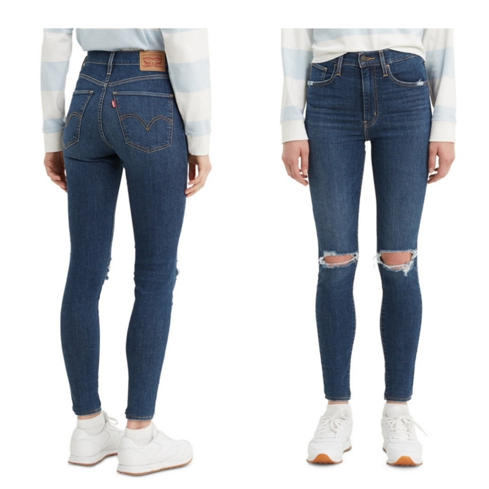 💖 LEVI'S Mile High Super Skinny Ripped Jeans